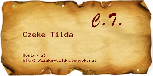 Czeke Tilda névjegykártya